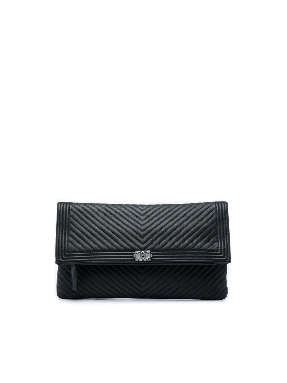 Chanel Chevron Calfskin Cc Beauty Boy #350462C14B